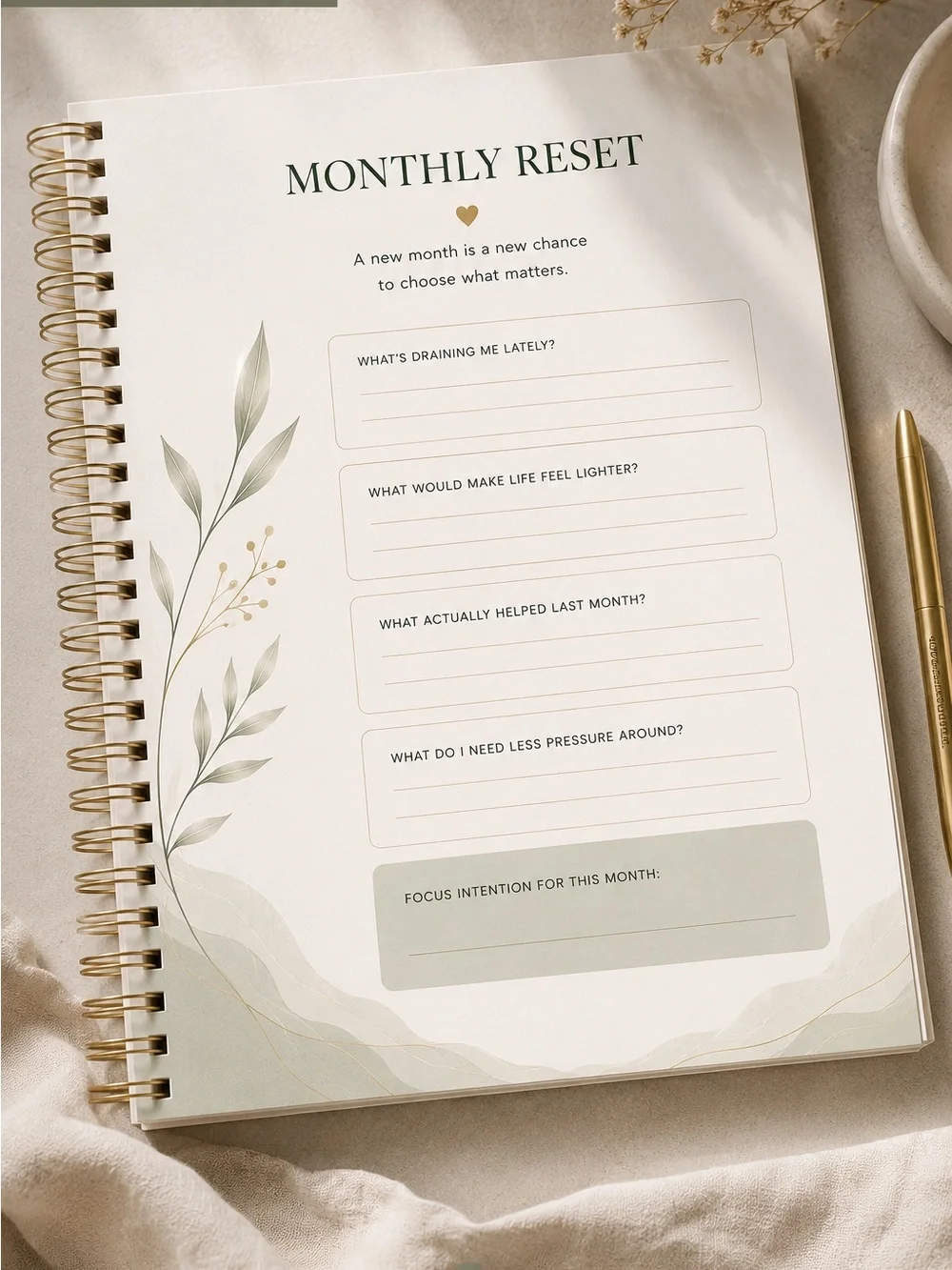 Momentum OS ADHD Planner-Calm Life System for Overwhelmed Minds-Premium Planner
